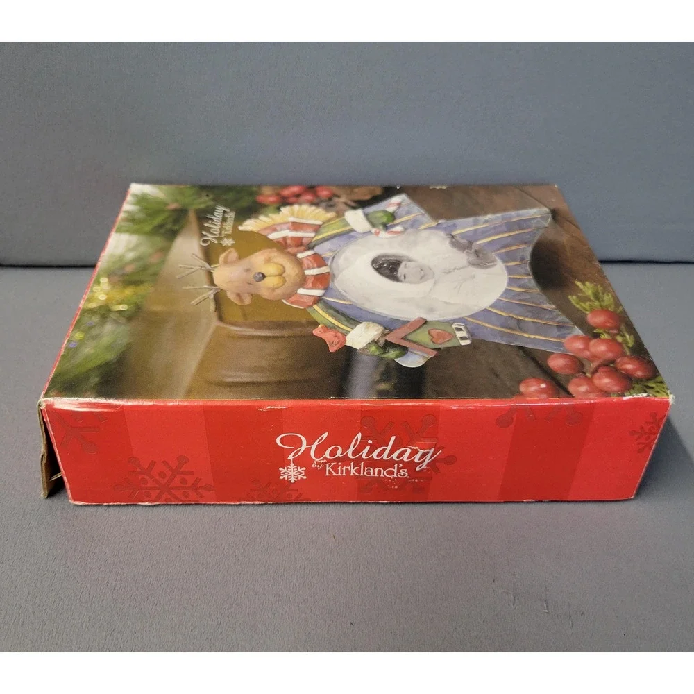 Kirkland's Holiday Reindeer Resin Photo Frame Tabletop Christmas Decor with‎ Box